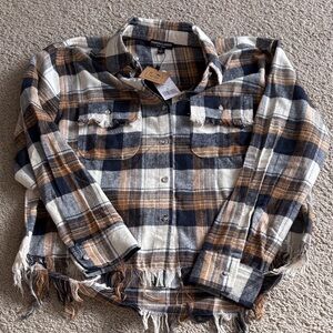 Navy flannel